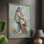 Fantastic Florals Fox, assis, reproduction encadrée - bois massif-897195501