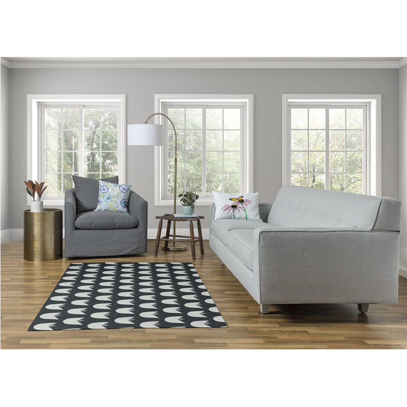 Tapis en chenille simple à motif tulipe printanier, Rectangle 4 pi x 6 pi