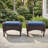 Gaetanino Wicker Outdoor Ottoman with Cushion-704381067-710947570