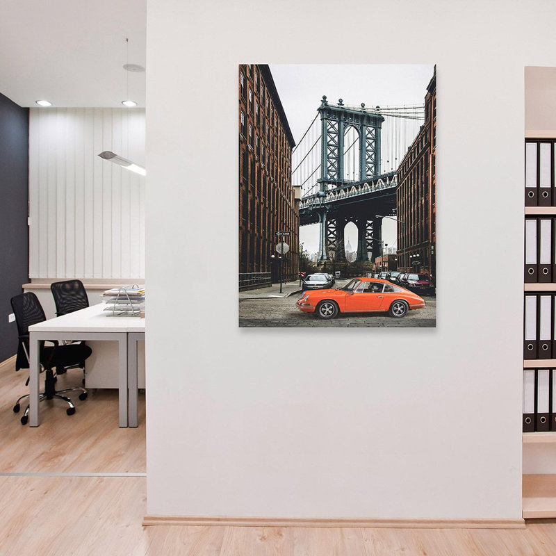 By The Manhattan Bridge - No Frame Print on Canvas, 70cm H x 50cm W x 4cm D