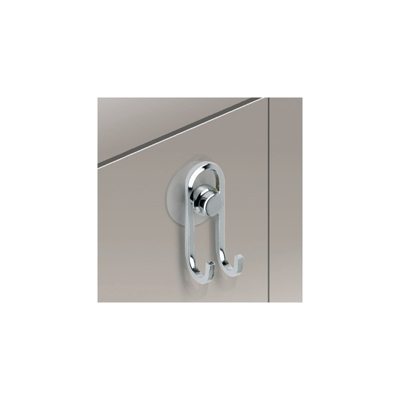 Crochet mural pour peignoir double Accessoires, Chrome