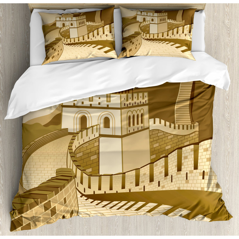 Eclectic Polyester Duvet Cover, Queen Duvet Cover + 2 Shams