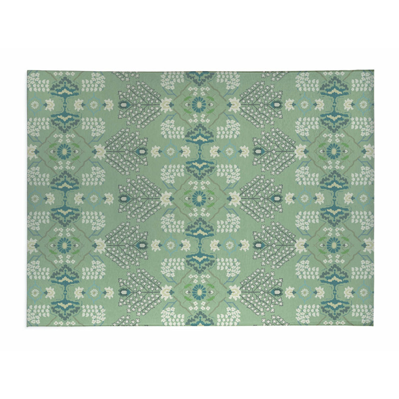 Tapis de bureau léger antidérapant Tilly, Sauge, L 5 pi x L 3 pi