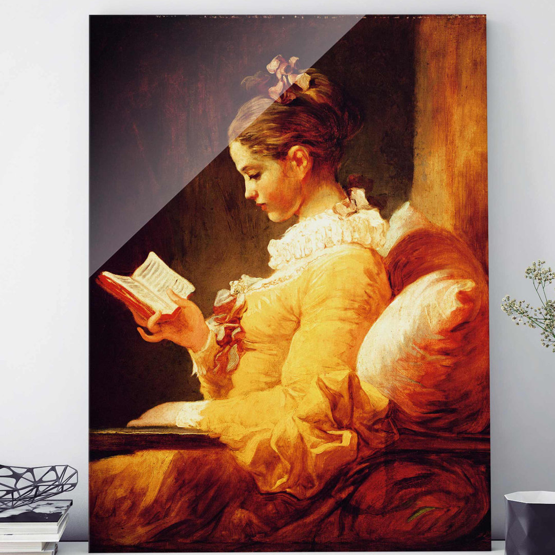 Glasbild Reading Girl von Jean Honoré Fragonard