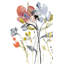 Flower Overlay I by Jennifer Goldberger - Painting-755005160-755045877