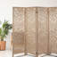 Paravents pliables en bois sculpté