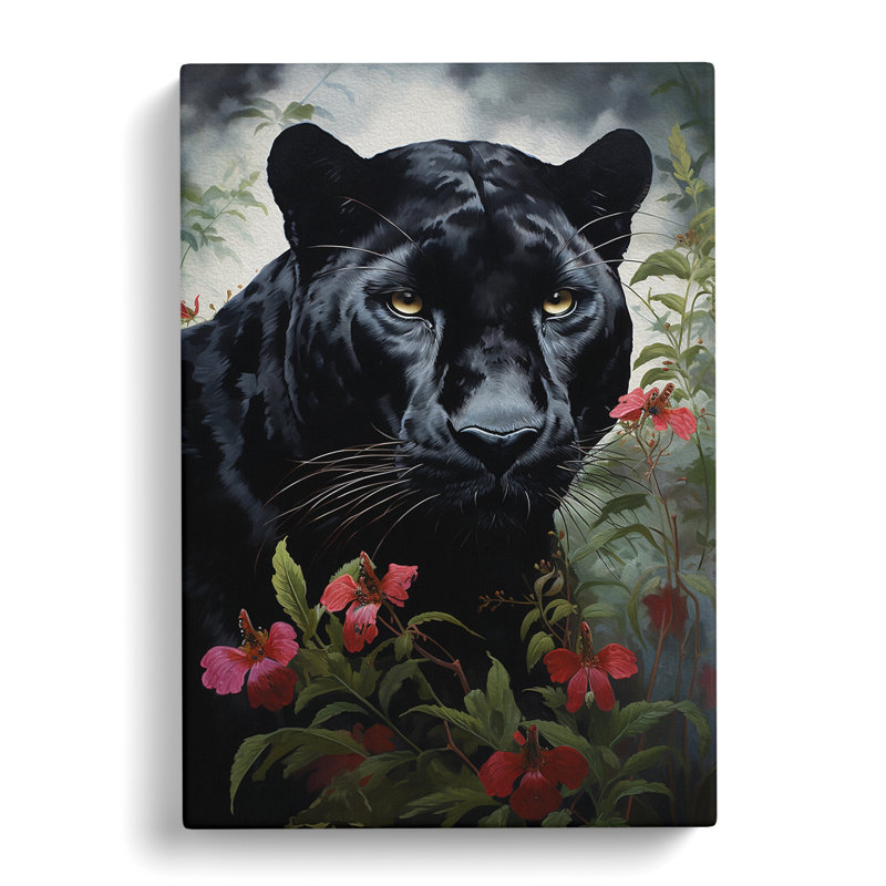 Panther Romanticism - Wrapped Canvas, 60cm H x 40cm W x 3cm D