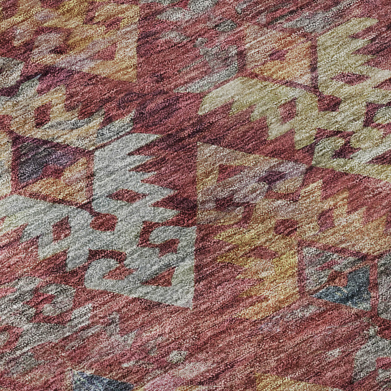 Premium Machine Washable Marasco AMF1637 Diamonds Rug, Rectangle 10' x 14'