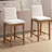 Alayha Upholstered 26'' Counter Stool with Solid Wood Frame-845734064
