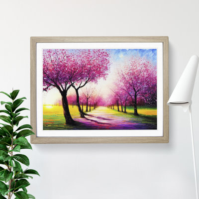 Cherry Blossom Tree Park Vol.2 1 Piece Single Picture Frame Painting