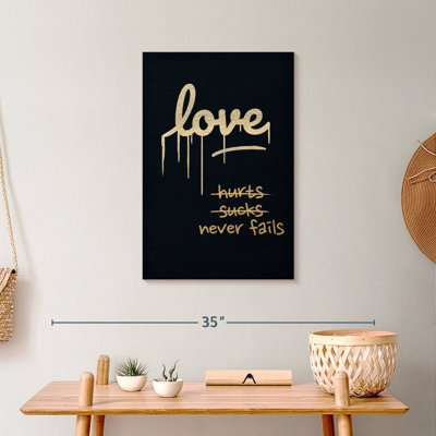 " Love Never Fails Typography " by Eleanor L.