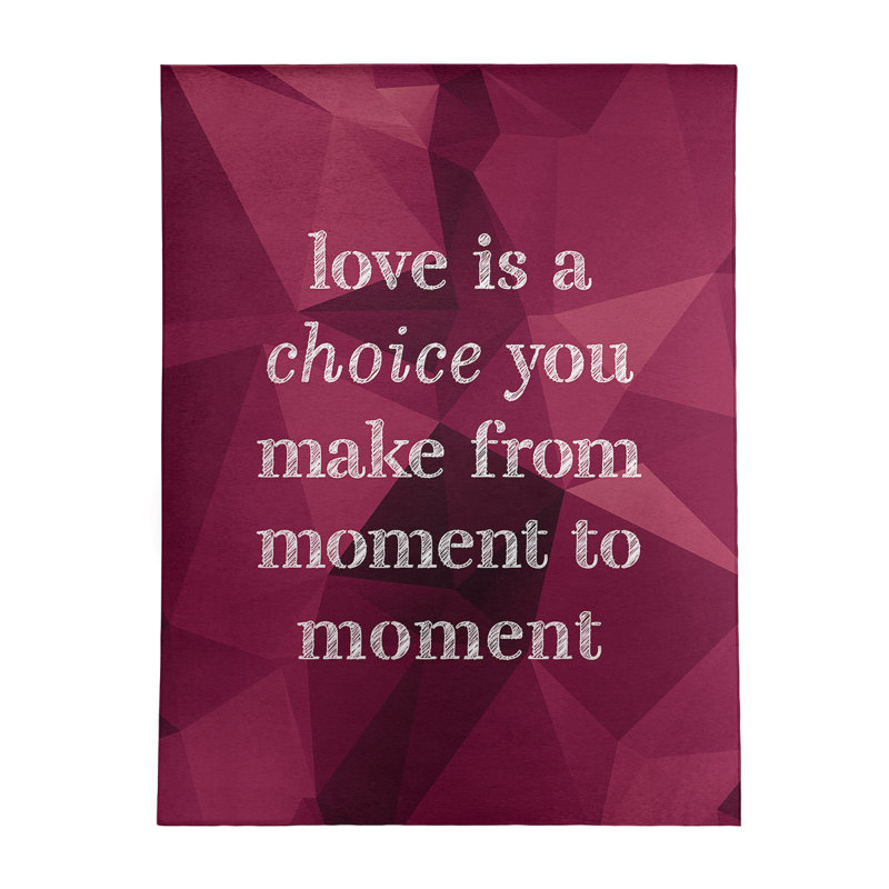 Tapis en faux gemme love is a choice quote, Rectangle 5 pi x 7 pi