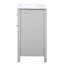 Meuble-lavabo gris 60 po avec lavabo en céramique, tiroir à fermeture en douceur et charnières de porte 60 po, quincaillerie d'armoire fonctionnelle de 60 po, qualité de fabrication