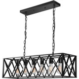 Luminaire suspendu rectangulaire 6 lumières