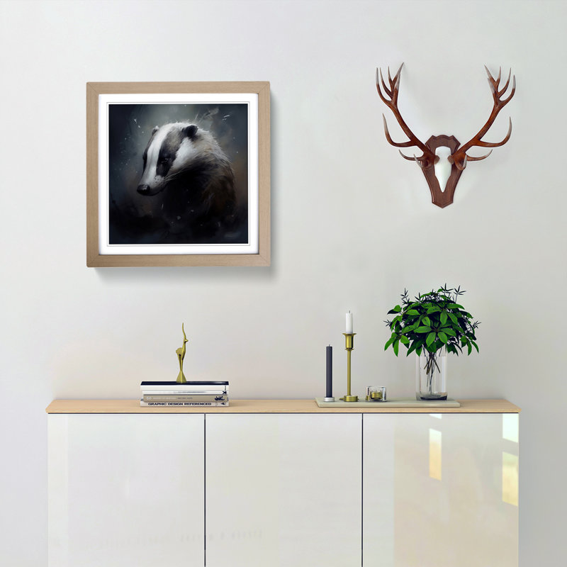 Single Picture Frame Print on Wood, Oak