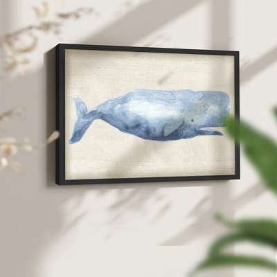 Rustic Whale I -Framed Print - Restickable