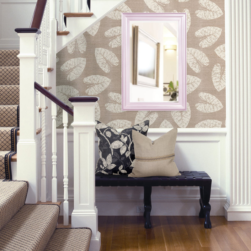 Cyrus Wood Rectangle Wall Mirror, Lilac
