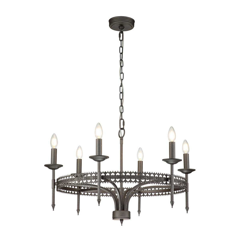 Maryam 6 - Light Waggon Wheel Chandelier
