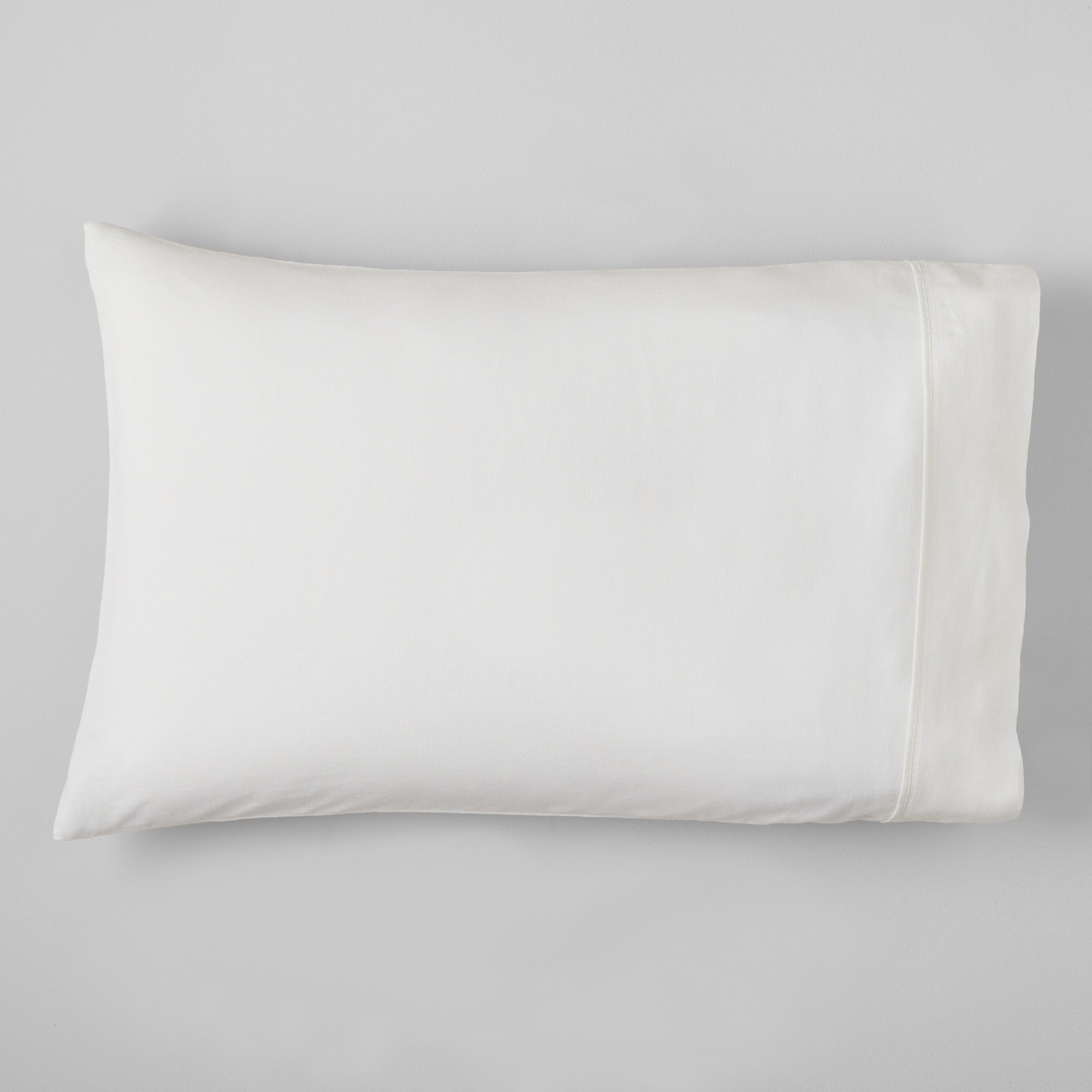 Jeffen Linen Blend Pillowcase Set, King, White