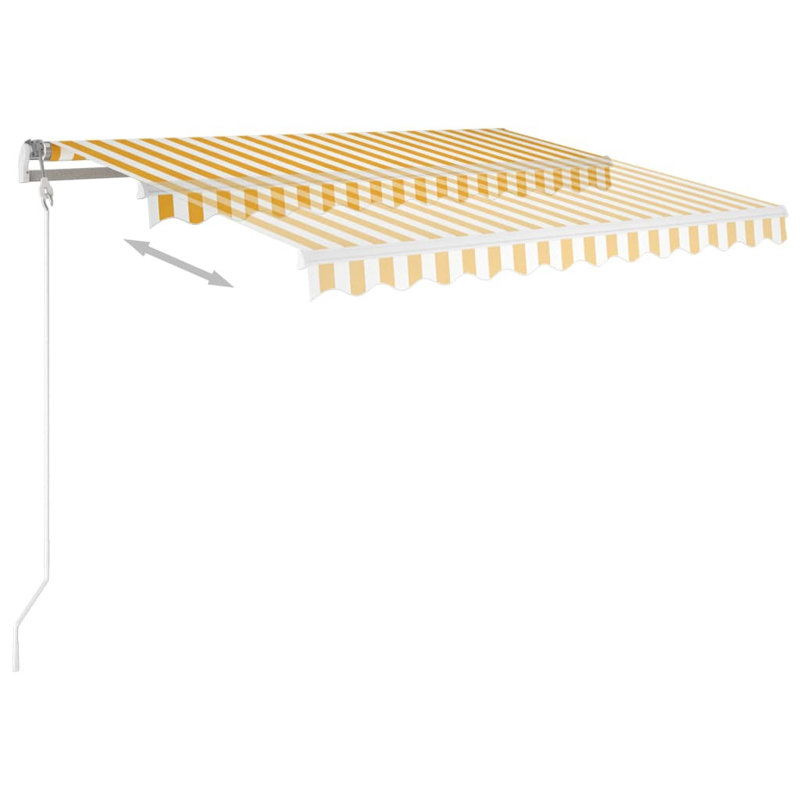 VidaXL Retractable, Yellow/White