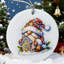 Ensemble de 3 décorations de Noël classiques en céramique - Ensemble de décorations de Noël traditionnelles