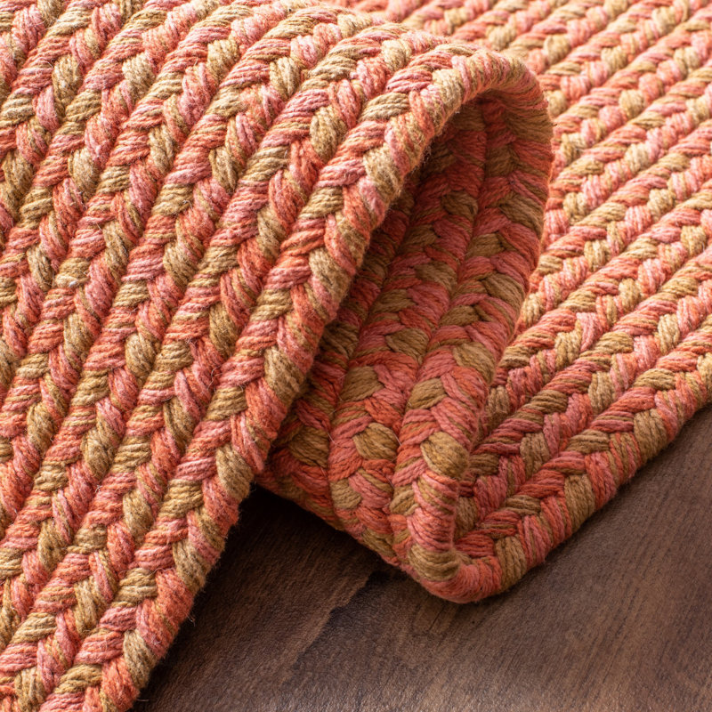 Tapis de couleur unie en coton tissé à la main Garbrand, Rectangle 2 pi 6 po x 4 pi