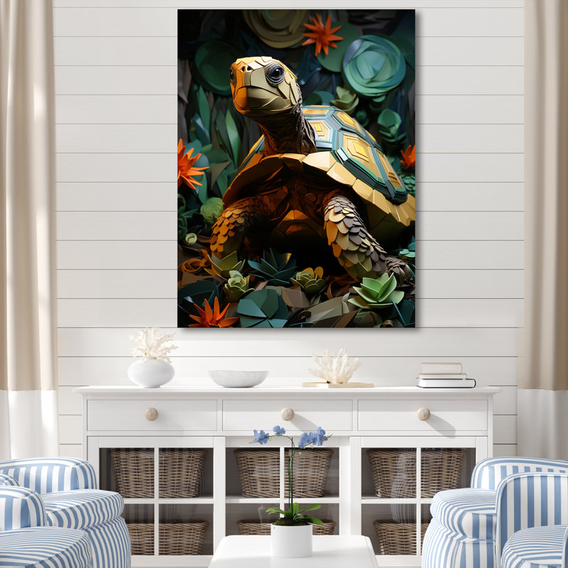 Cubist Reptile, reproduction d'art sur toile, Toile tendue, 20" H x 12" W