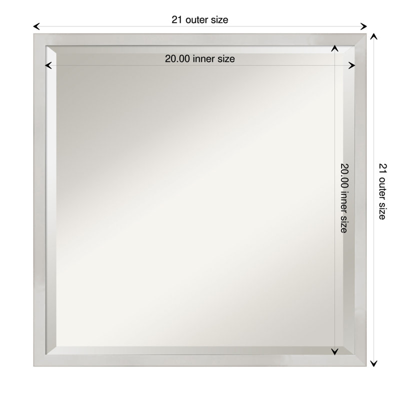 Miroir de salle de bain Anakah, 21,5 po x 21,5 po