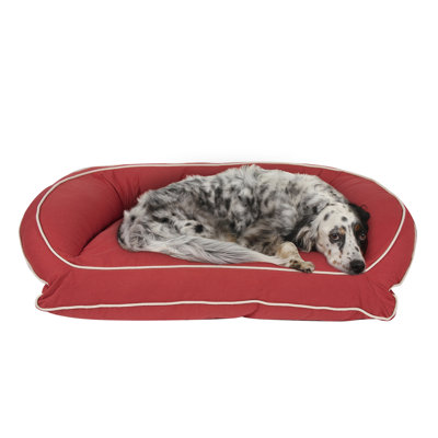 Coussin de toile classique avec corde contrastante