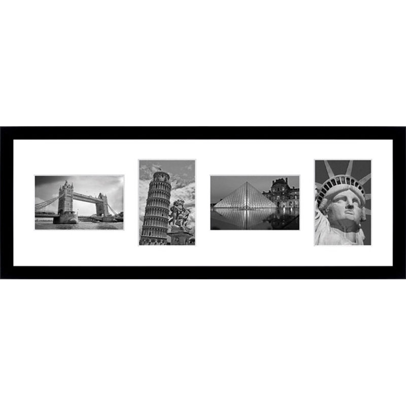 Kolson Wood Picture Frame with Mat, Black