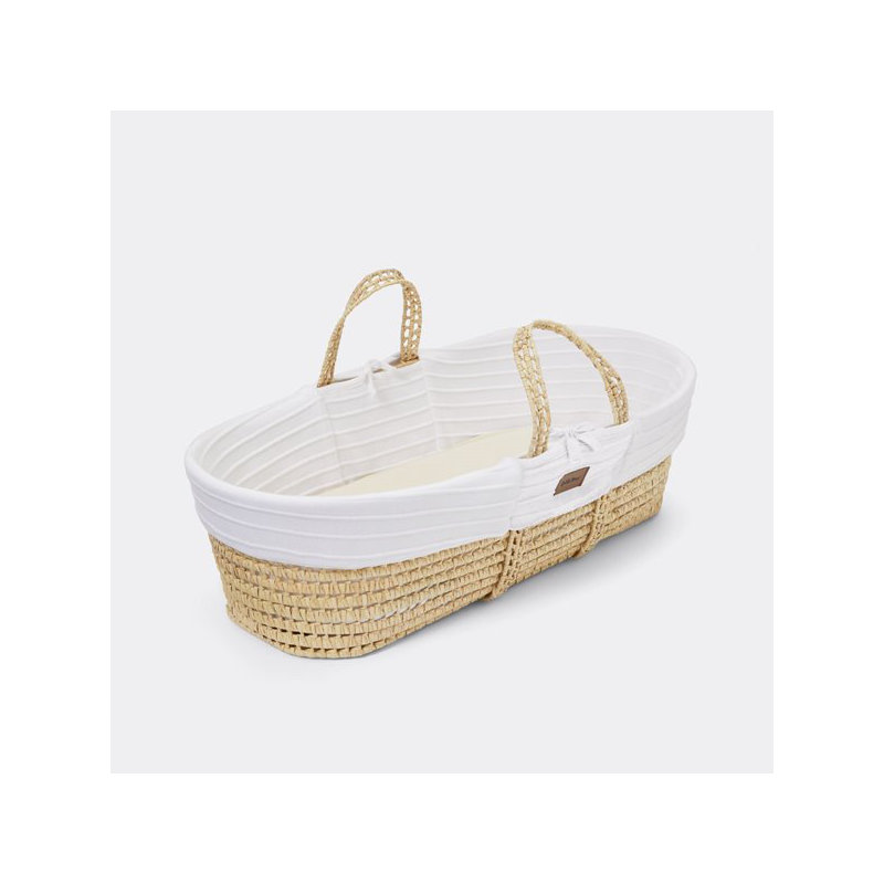 Moses Basket with Mattress, White