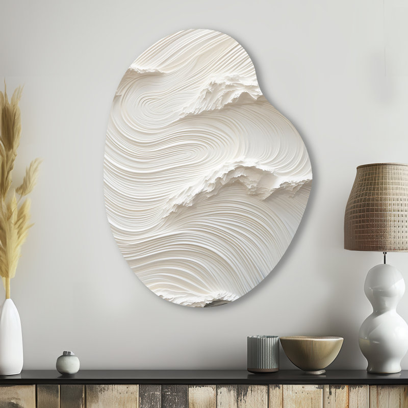 Prouty - Décoration murale irrégulière en forme de poire Coastal Waves, H 38 po x l 28 po x P 1 po