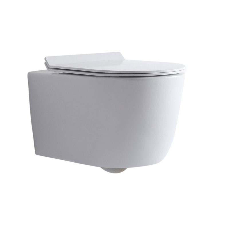 Toilette murale à double chasse Dakota (siège inclus), Blanc ultrabrillant