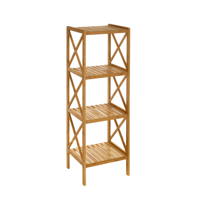 Crystal 119cm H x 36.5cm W Solid Wood Etagere Bookcase