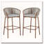 Tabouret de bar d'extérieur en corde de métal