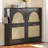 Mid - Century Black Shoe Cabinet With 4 Flip Drawers And 2 Hooks, Freestanding For Hallway, Ventilated To Keep Fresh, Reliable Rack Build-1129137637-1129137635