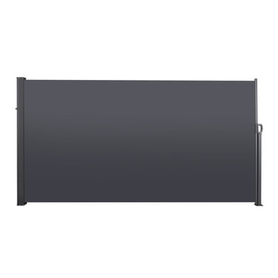 Auvent latéral latéral rétractable et à eau. 118,1 po x 70,9 po, gris foncé, imperméable.