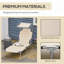 Achraf Folding Sun Lounger with Canopy, Portable Beige