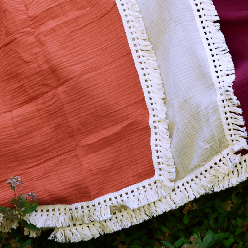 Couverture pour bébé 100% coton Jered, Orangé