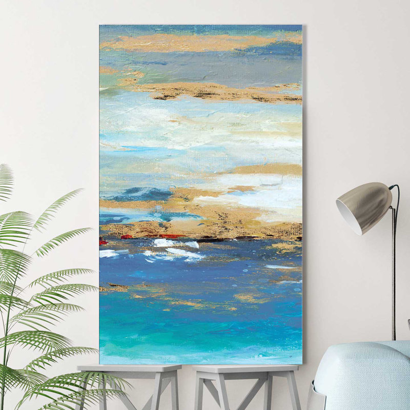 «Sea Mystery Panel II» par Patricia Pinto, reproduction sur toile tendue, H 30 po x l 18 po x P 1 po