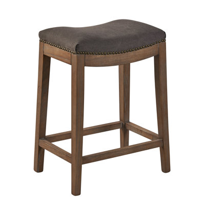 Upholstered Bar Stool with Solid Wood Frame