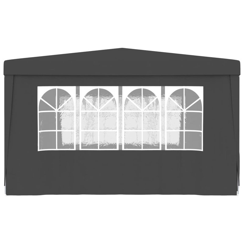 vidaXL Party Tent Anthracite Polyethylene, Steel 13.1 x 13.1 ft, 157.5" x 157.5", Anthracite