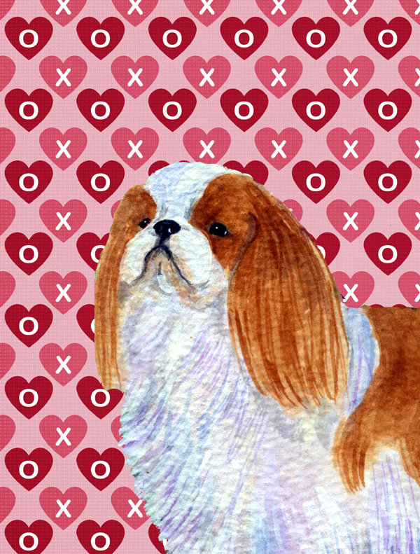 Drapeau de jardin à 2 côtés Avariella Cooper Love and Hearts, Épagneul cavalier King Charles