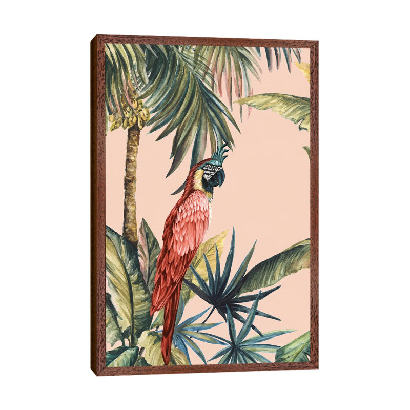 Tropicano III by Eva Watts - Painting on Canvas, Classic Brown Wood Framed, 152.5 cm H x 101.5 cm W
