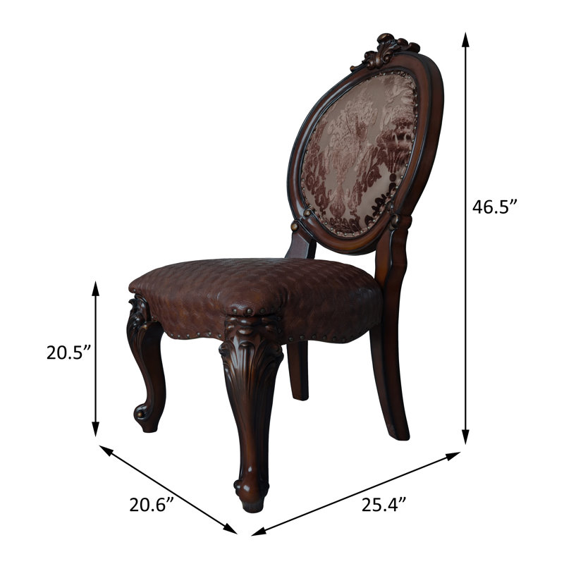 Chaise d'appoint Knavel King Louis, Espresso, Espresso