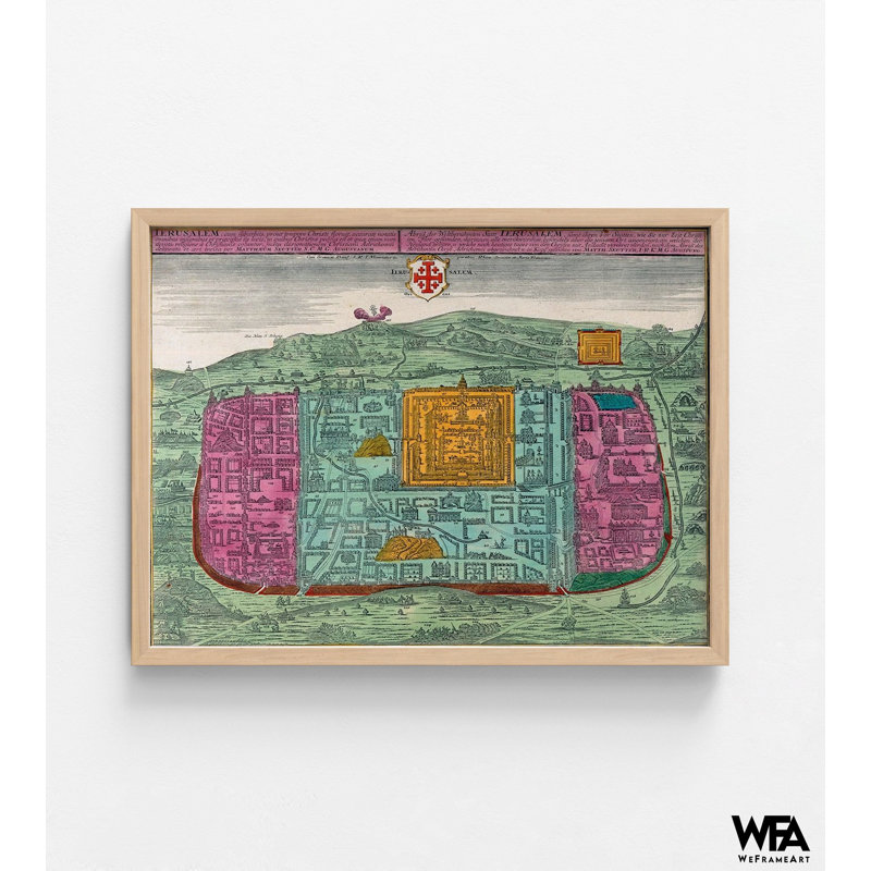 Reproduction d'une œuvre d'art religieuse, Brun clair, H 30 po x l 40 po, Reproduction encadrée sans passe-partout