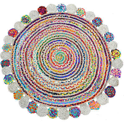 Round Roberta Hand Woven 120cm X 120cm Area Rug