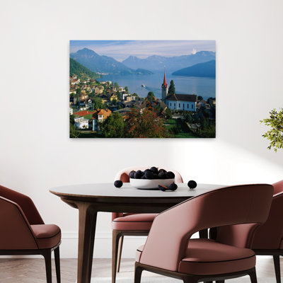 Villageweggis Lake Vierwaldstattersee Switzerland Abstract Contemporary Architecture City Art