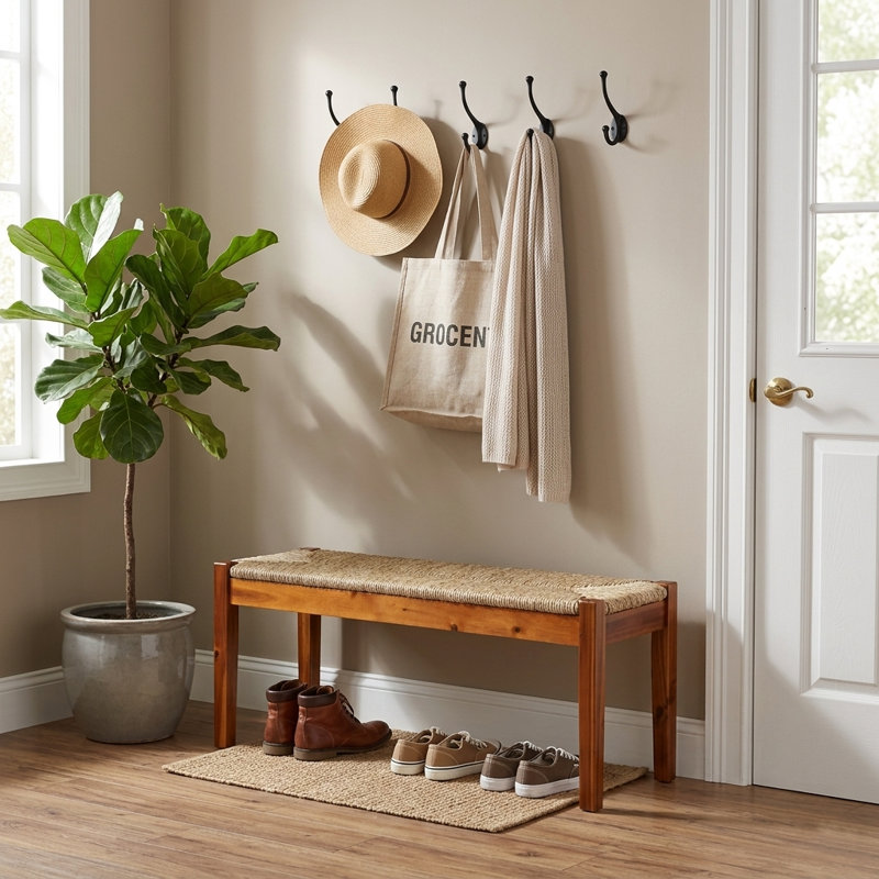 Nessie Seagrass Wood Bench