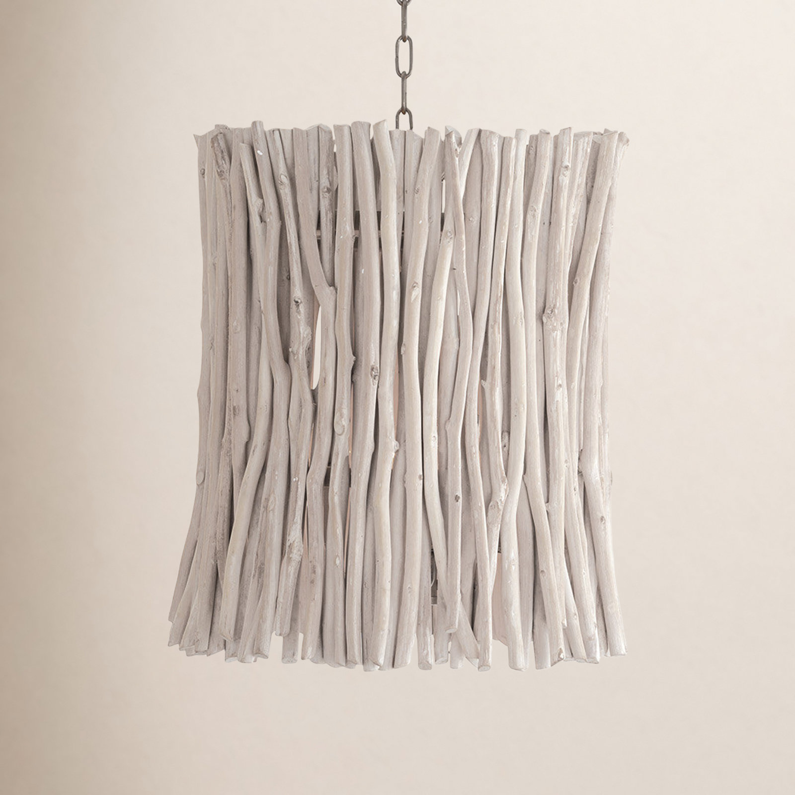Altura 4 Light Solid Wood Dimmable Pendant